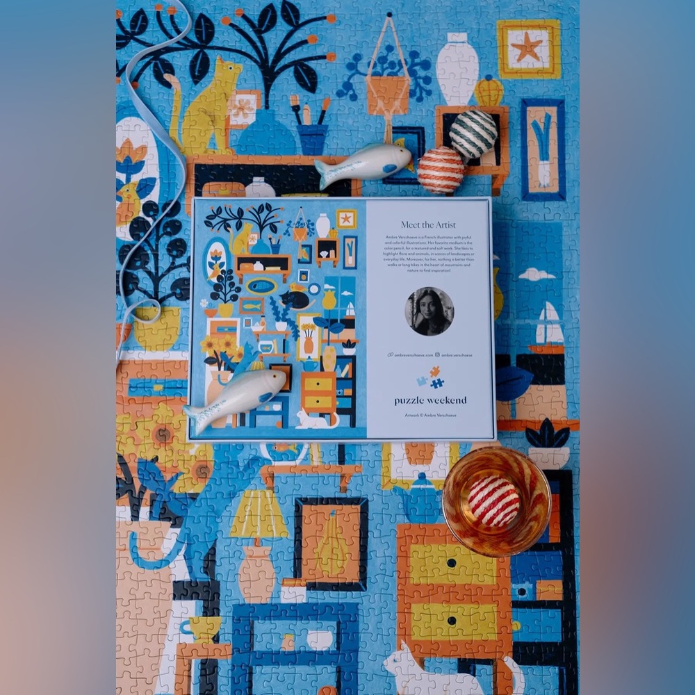 Puzzle Weekend Feline Curiosities 1000-Piece Puzzle - Picture 4 of 7